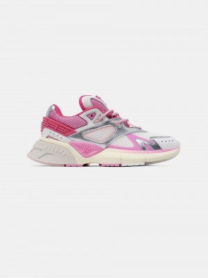 Basket Amiri Ma Runner Femme Fushia Rose Blanche Argent | EJSP87193