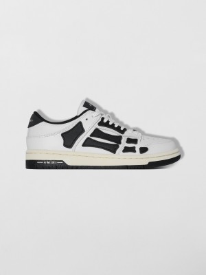 Basket Amiri Skel-top Low Femme Blanche Noir | AUTV18490