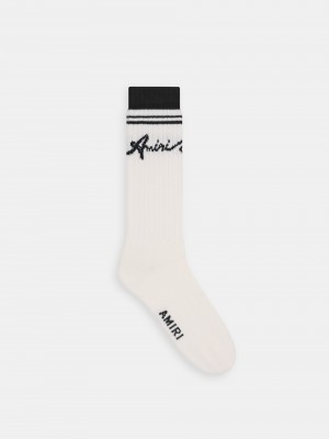 Chaussette Amiri Wave Socks Homme Noir | EPMD23017