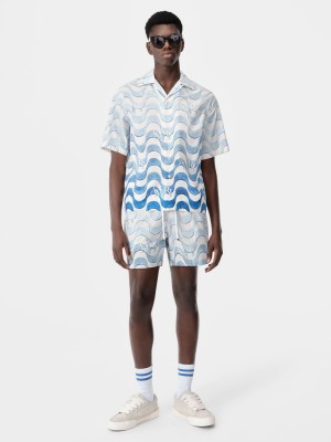 Chemises Amiri Staggered Wave Shirt Homme Cerulean | MFAO40312