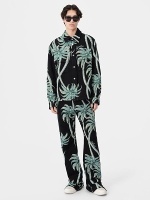Chemises Amiri Twisted Palms Tapestry Overshirt Homme Noir | HYSN93758