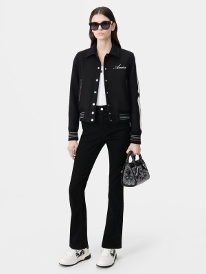 Denim Amiri Kick Flare Femme Noir | UNYE43069