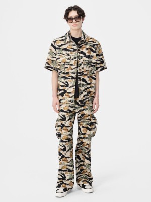 Denim Amiri Repeat Palm Camp Shirt Homme Mojave Desert | WCKI12897