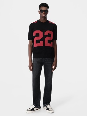 Knitwear Amiri 22 Tee Homme Noir Rouge | PYIC25769