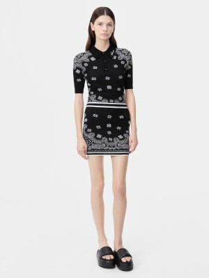Knitwear Amiri Bandana Mini Skirt Femme Noir | LWGH21704