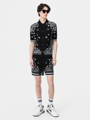 Knitwear Amiri Bandana Short Homme Noir | EVKC57924