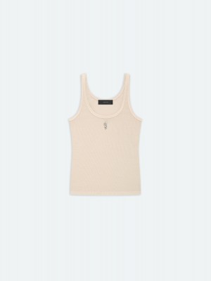 Knitwear Amiri Rib Tank Femme Marron | FMKT74895