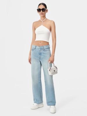 Knitwear Amiri Stacked Halter Top Femme Alabaster | PXVT57629