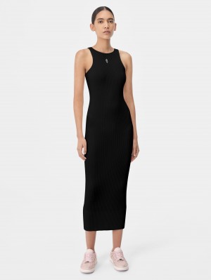 Knitwear Amiri Stacked Maxi Dress Femme Noir | OHNX91342