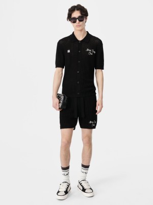 Knitwear Amiri Surf Club Crotchet Short Homme Noir | DLWZ47053