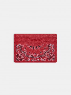 Petite Maroquinerie Amiri Bandana Card Holder Homme Rouge | IRAC80536
