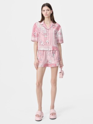 Short Amiri Floral Bandana Boxer Short Femme Rose | WPQF80925