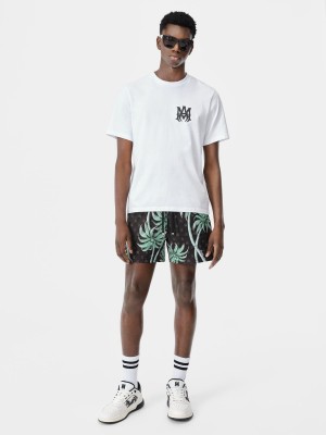 Short Amiri Twisted Palms Swim Trunk Homme Noir | IQLR40831