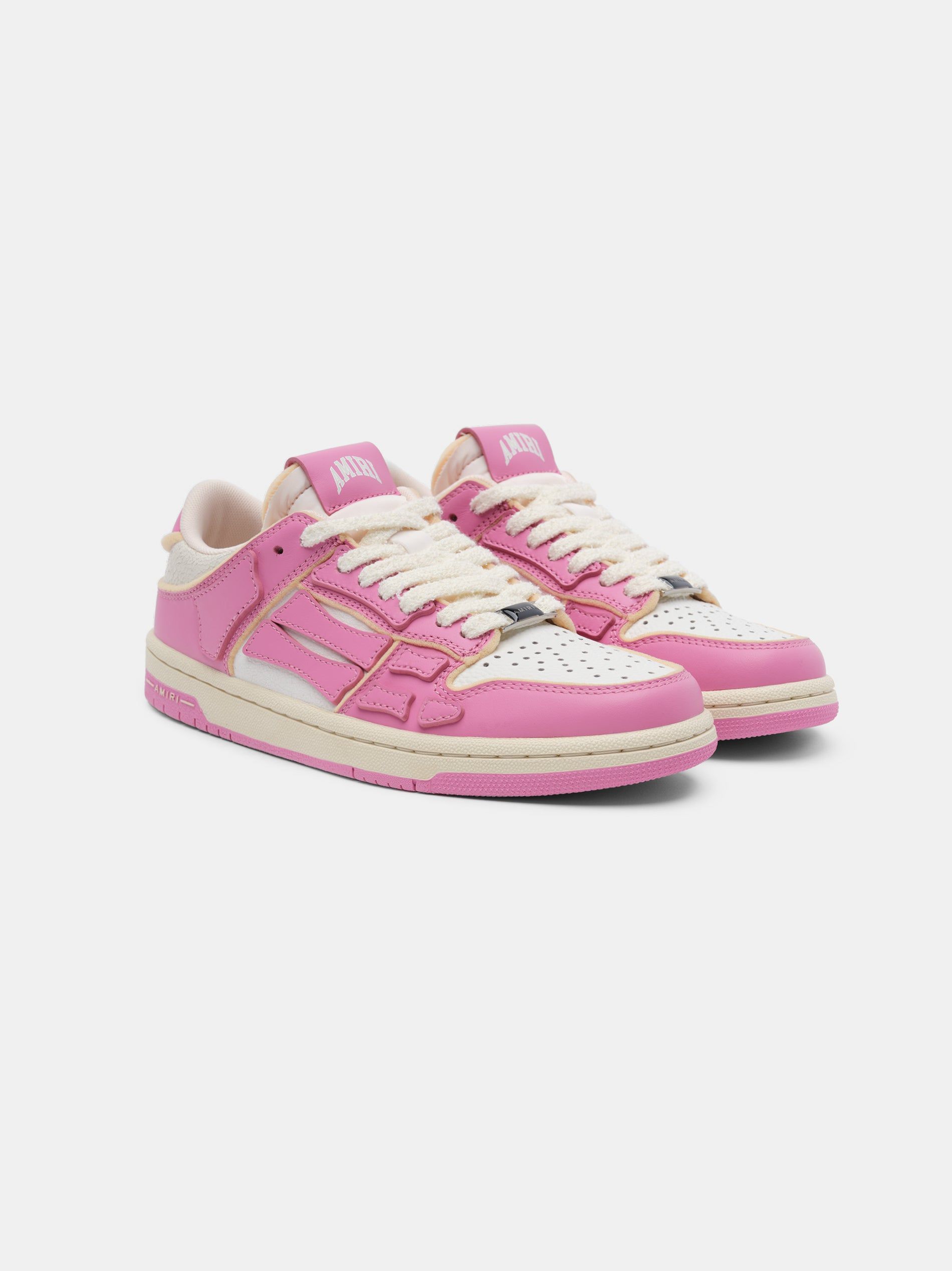 Basket Amiri Collegiate Skel-top Low Femme Fushia Rose Blanche | SZRX34869