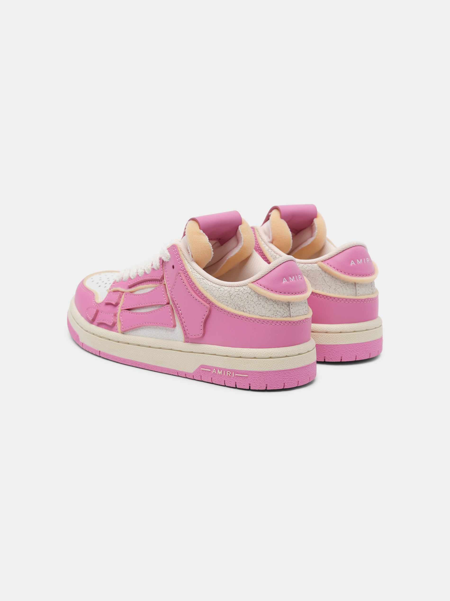 Basket Amiri Collegiate Skel-top Low Femme Fushia Rose Blanche | SZRX34869