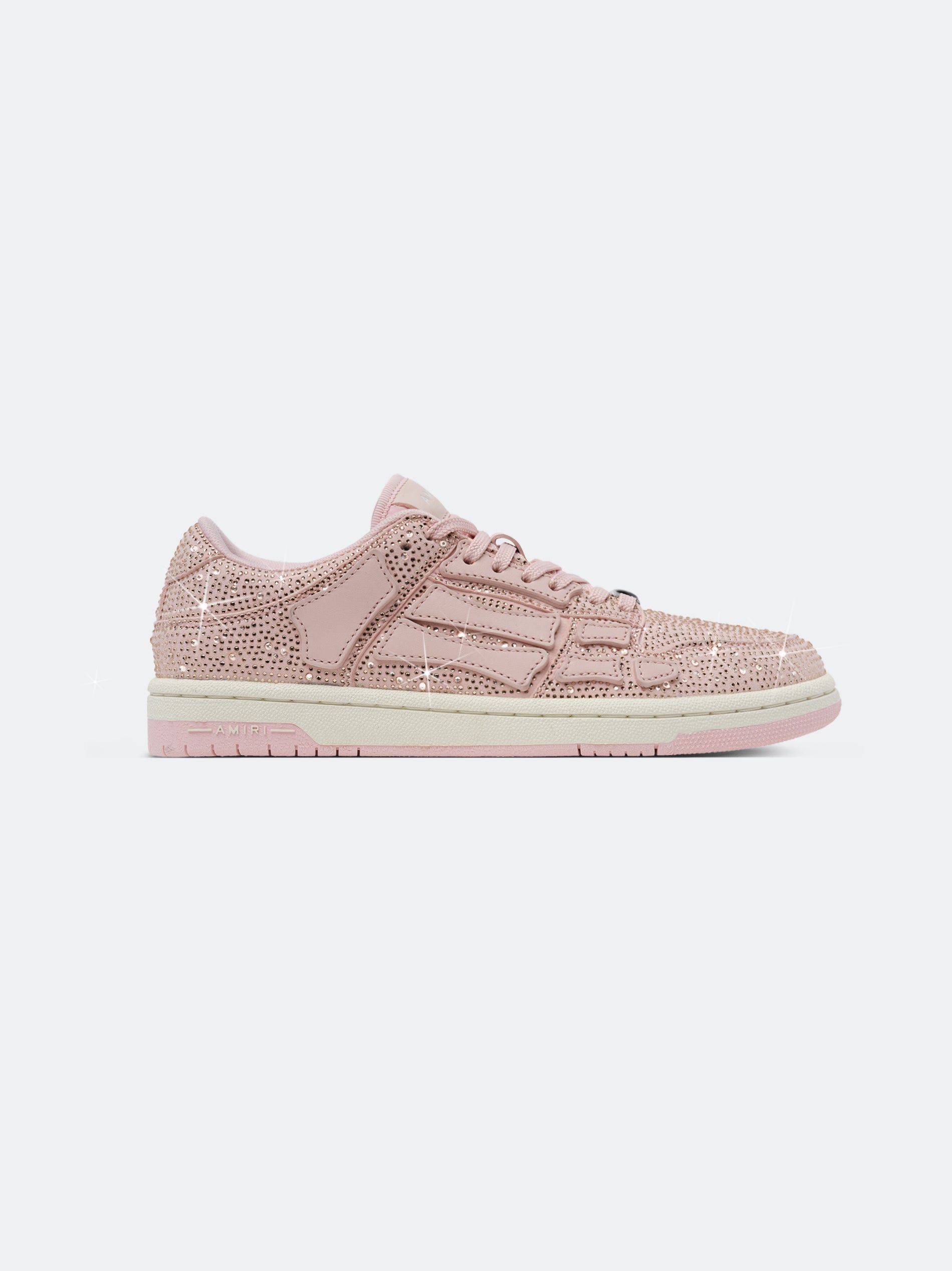 Basket Amiri Crystal Skel-top Low Femme Rose | DYWF87152