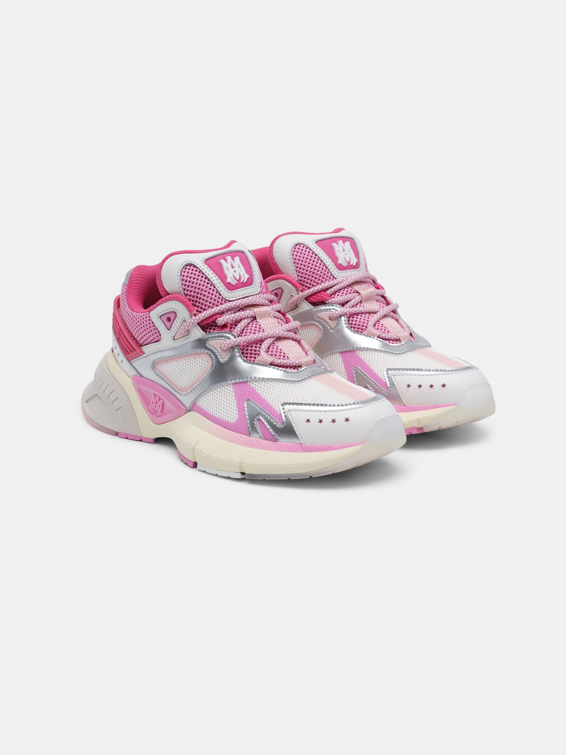 Basket Amiri Ma Runner Femme Fushia Rose Blanche Argent | EJSP87193