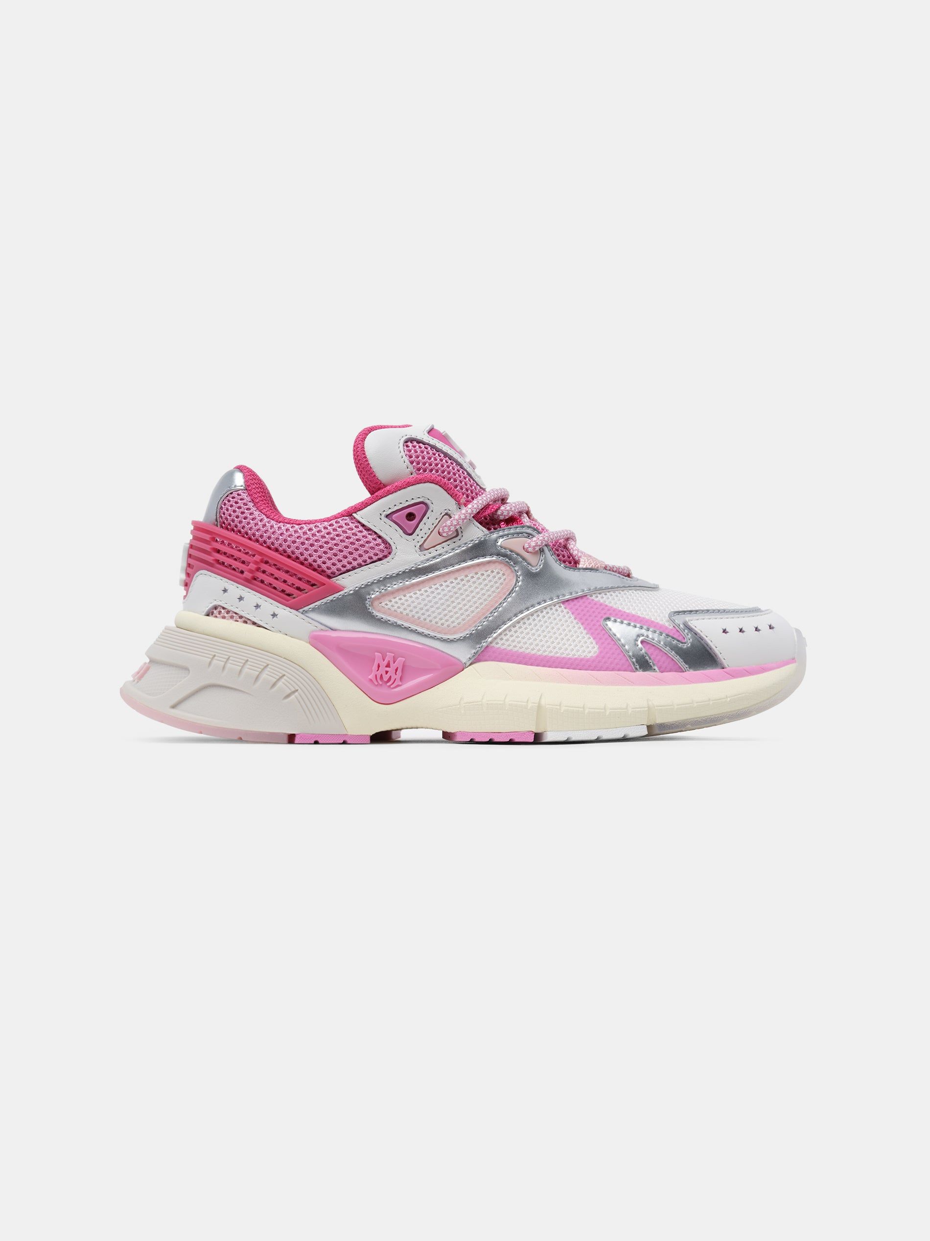 Basket Amiri Ma Runner Femme Fushia Rose Blanche Argent | EJSP87193