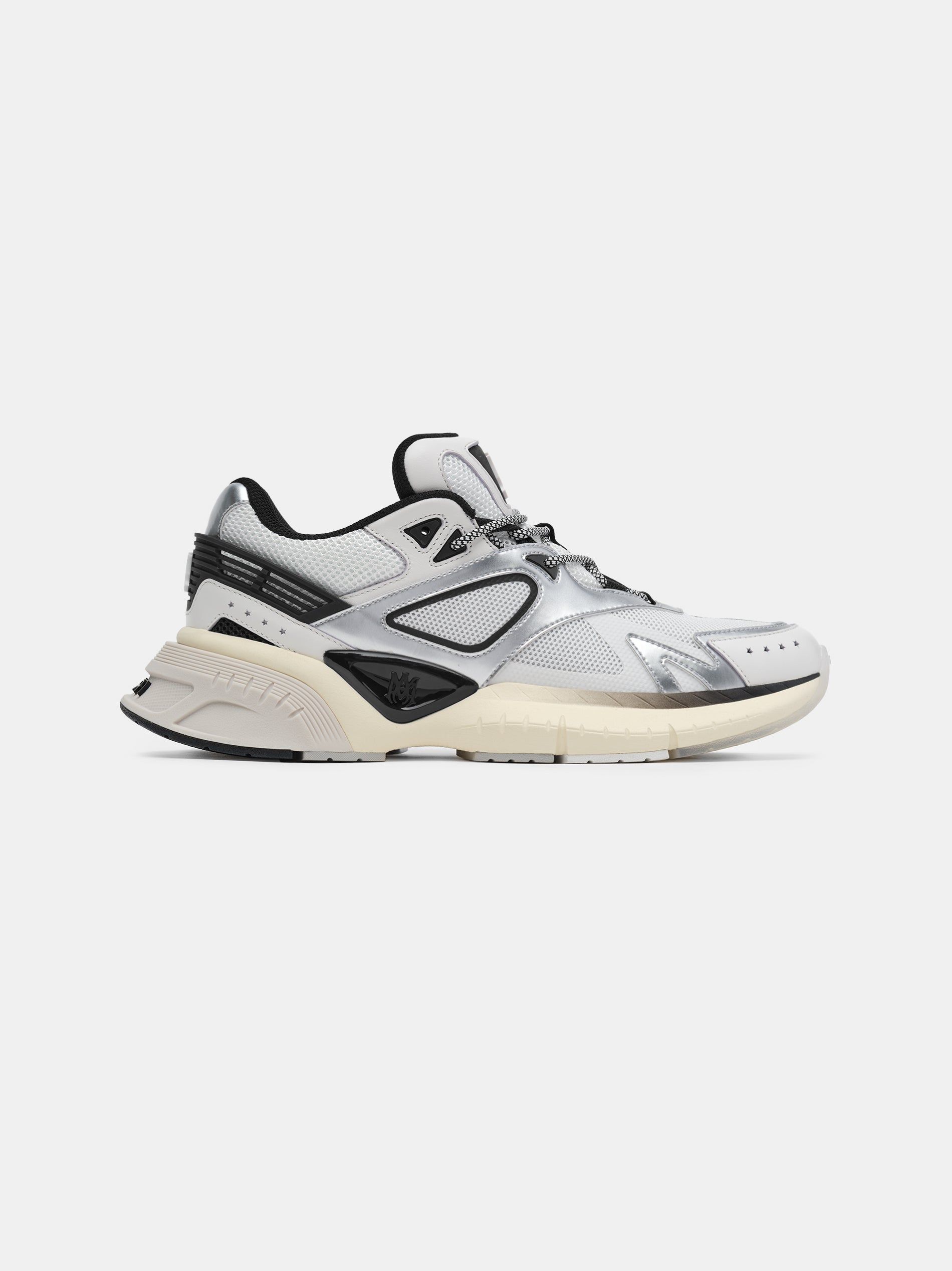 Basket Amiri Ma Runner Femme Noir Blanche Argent | GFNV38471