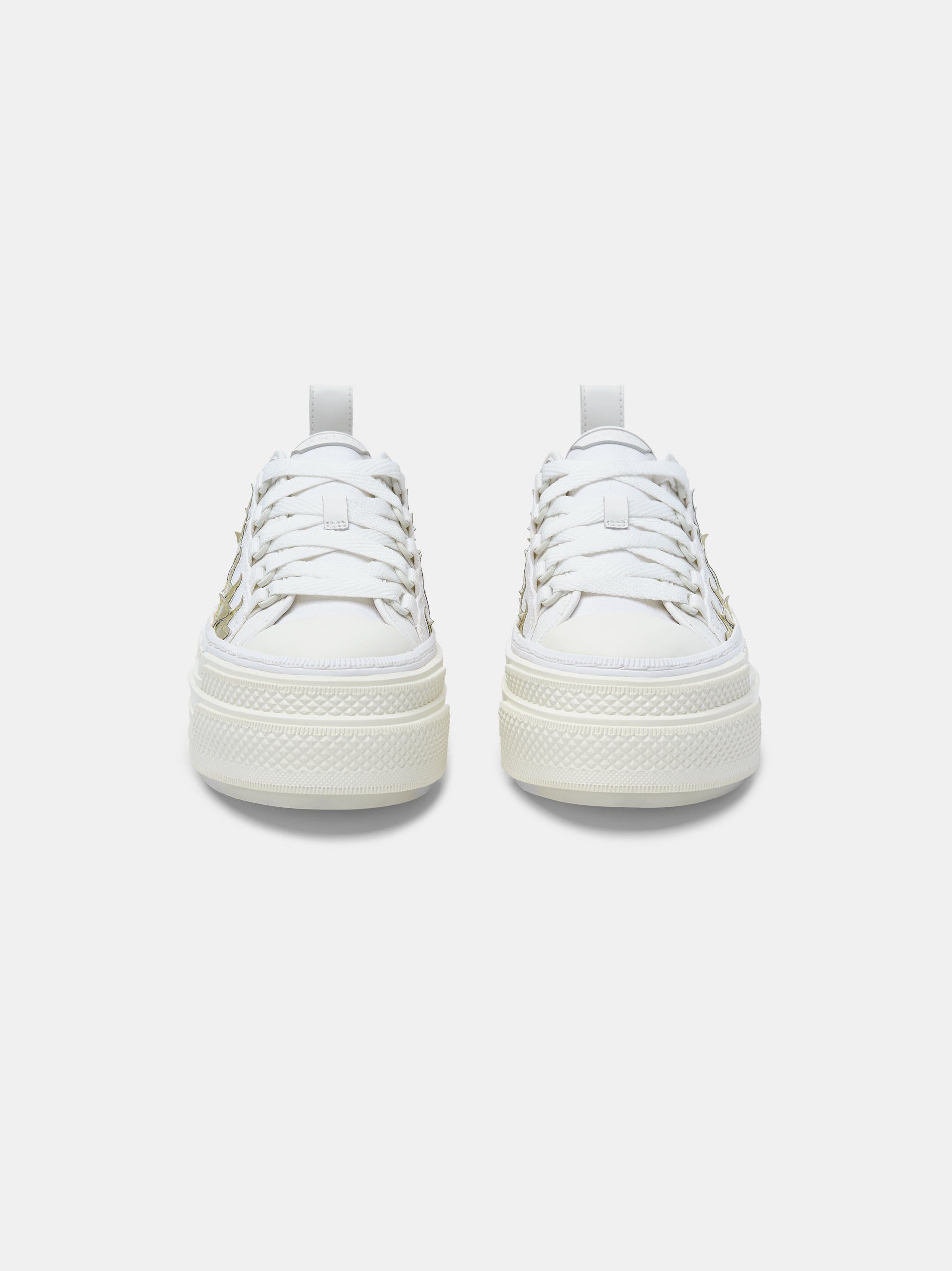 Basket Amiri Metallic Platform Stars Court Femme Blanche Doré | SIPX82709