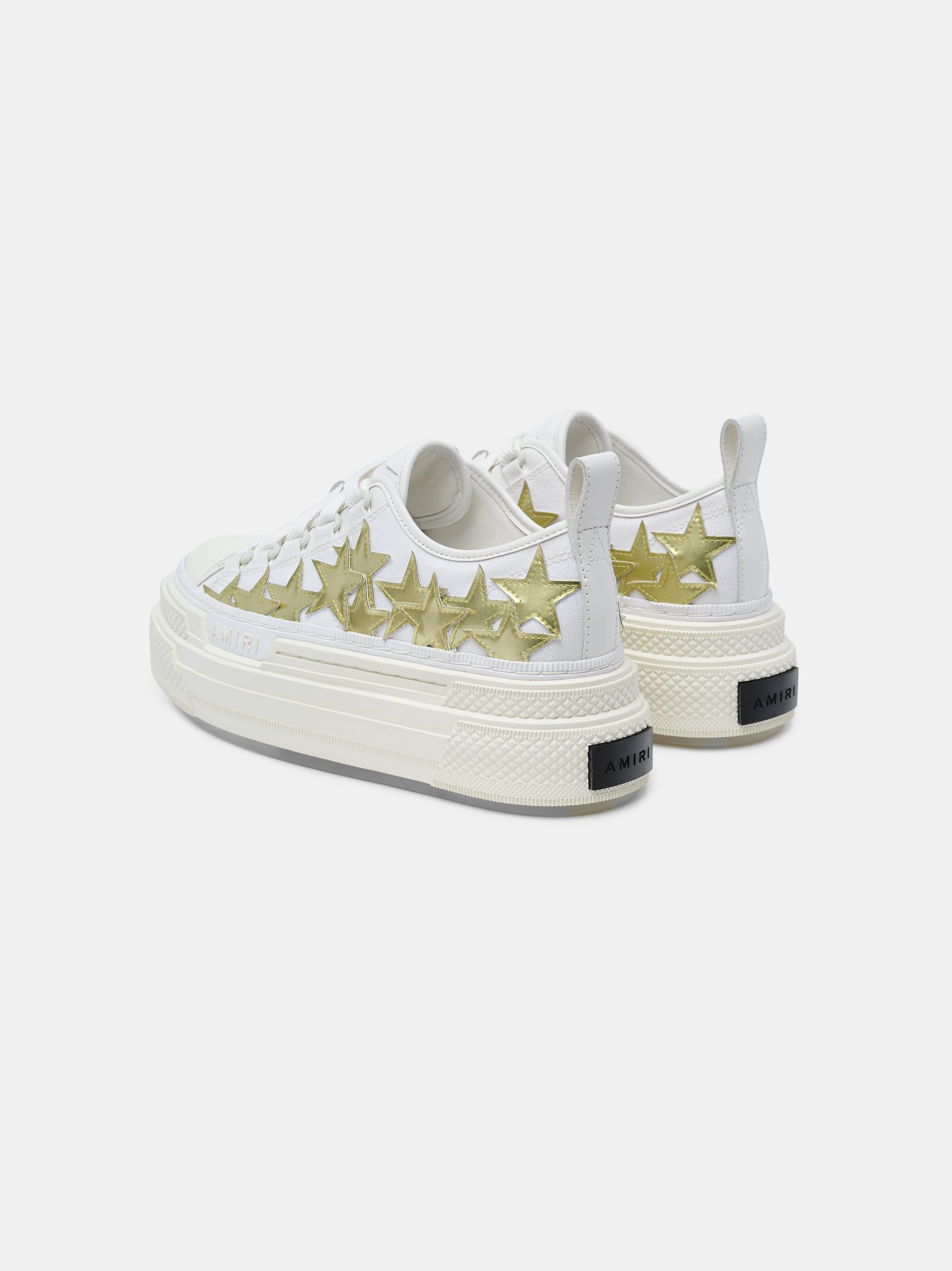 Basket Amiri Metallic Platform Stars Court Femme Blanche Doré | SIPX82709