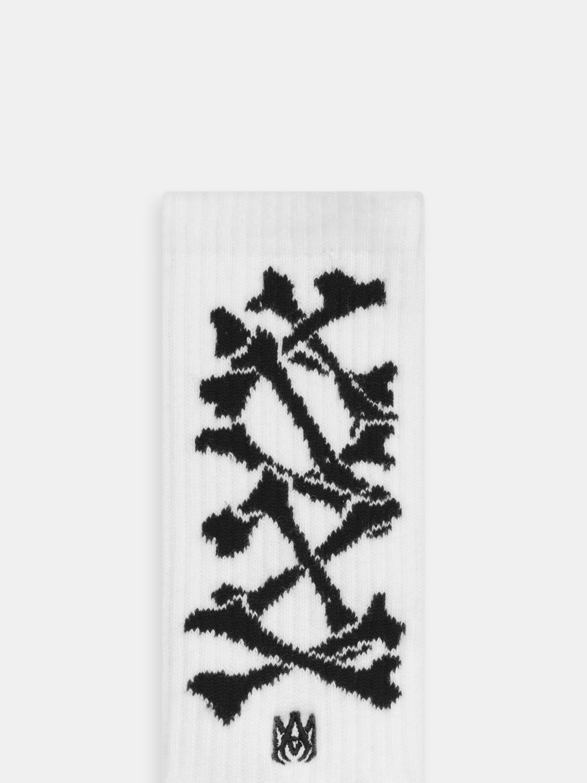 Chaussette Amiri Bones Stacked Socks Homme Blanche Noir | THXK58730