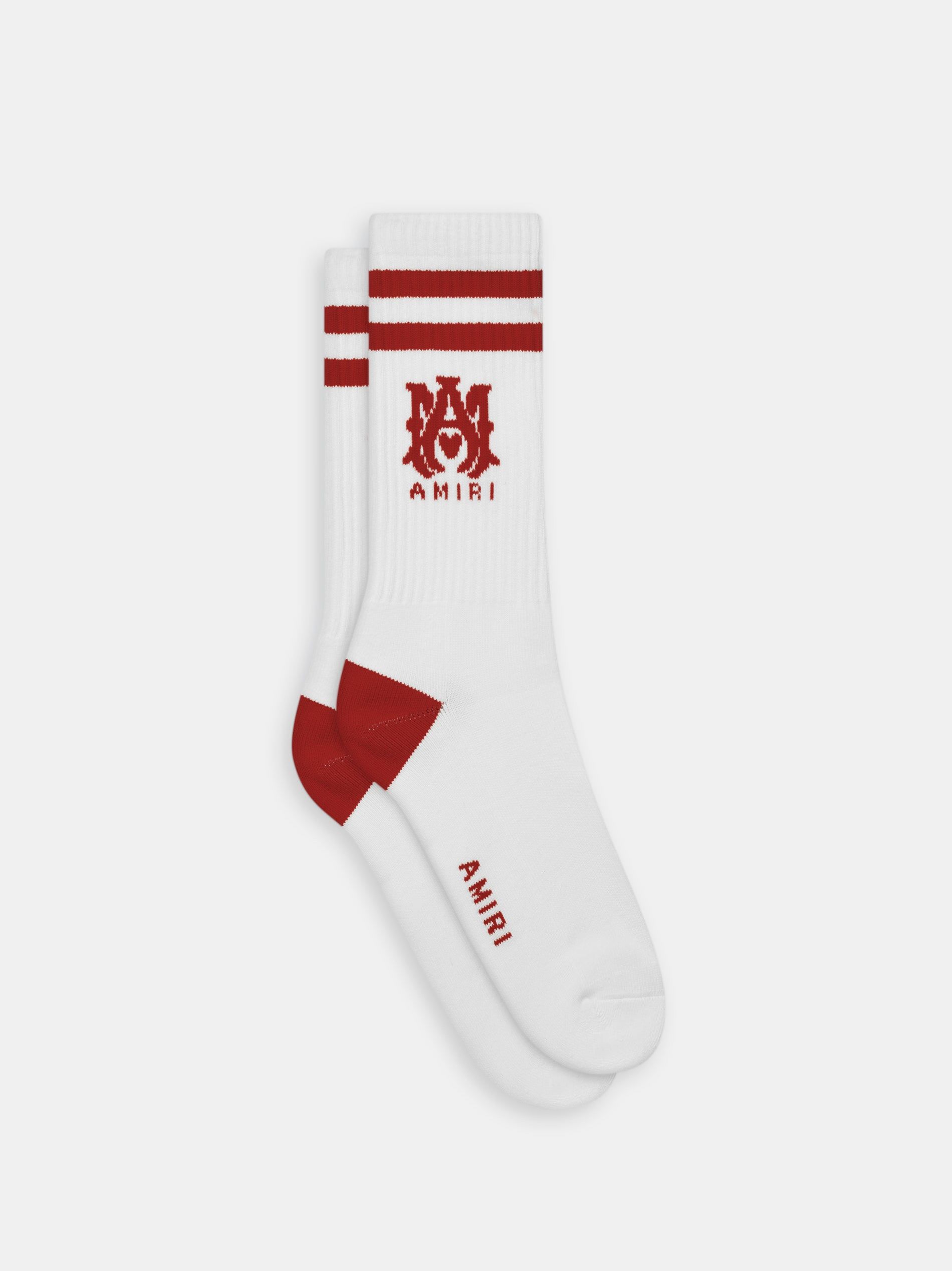 Chaussette Amiri Ma Stripe Socks Homme Blanche Orange Rose | YESH59134