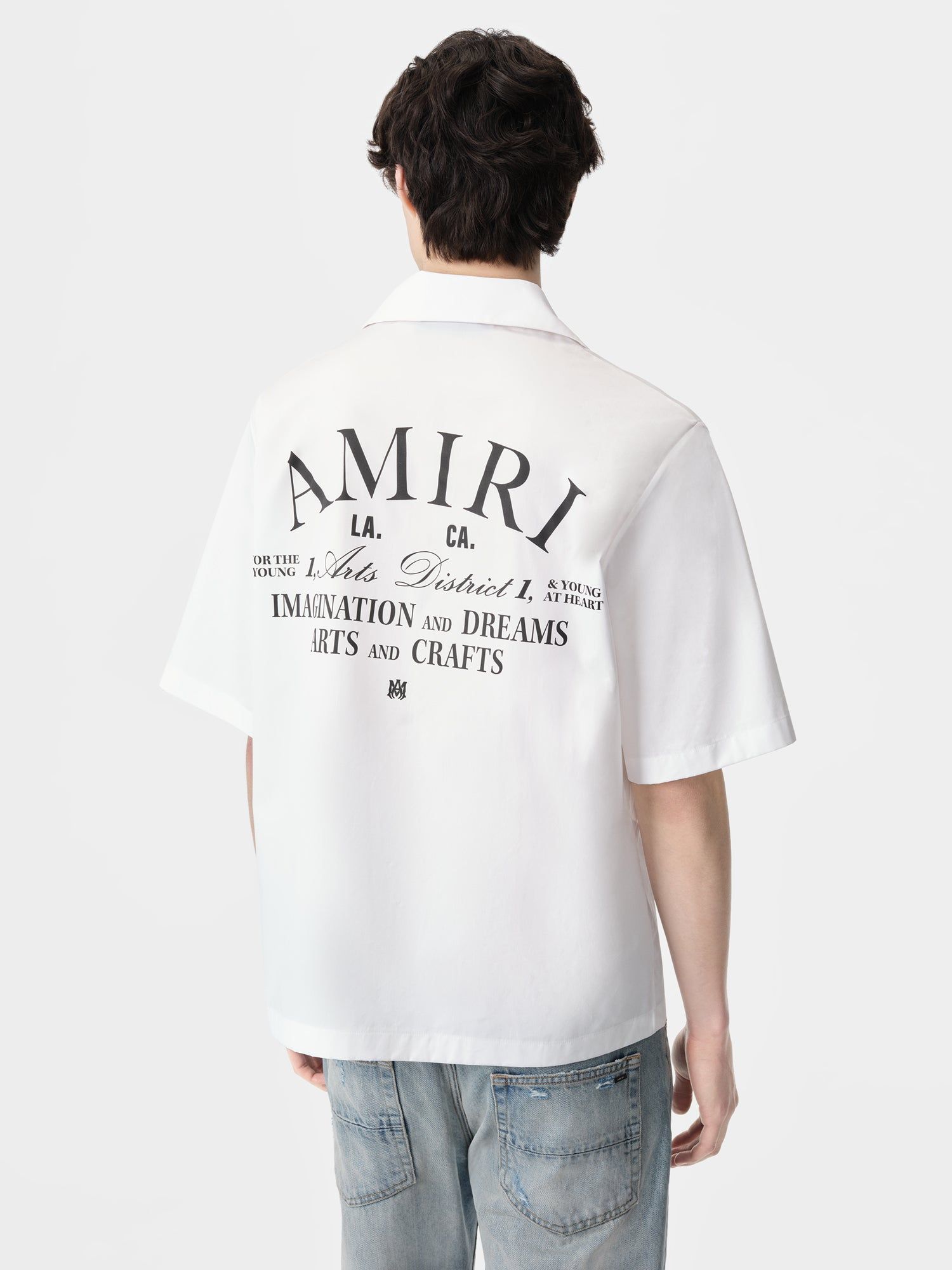 Chemises Amiri Arts District Camp Shirt Homme Blanche | FWVD95637