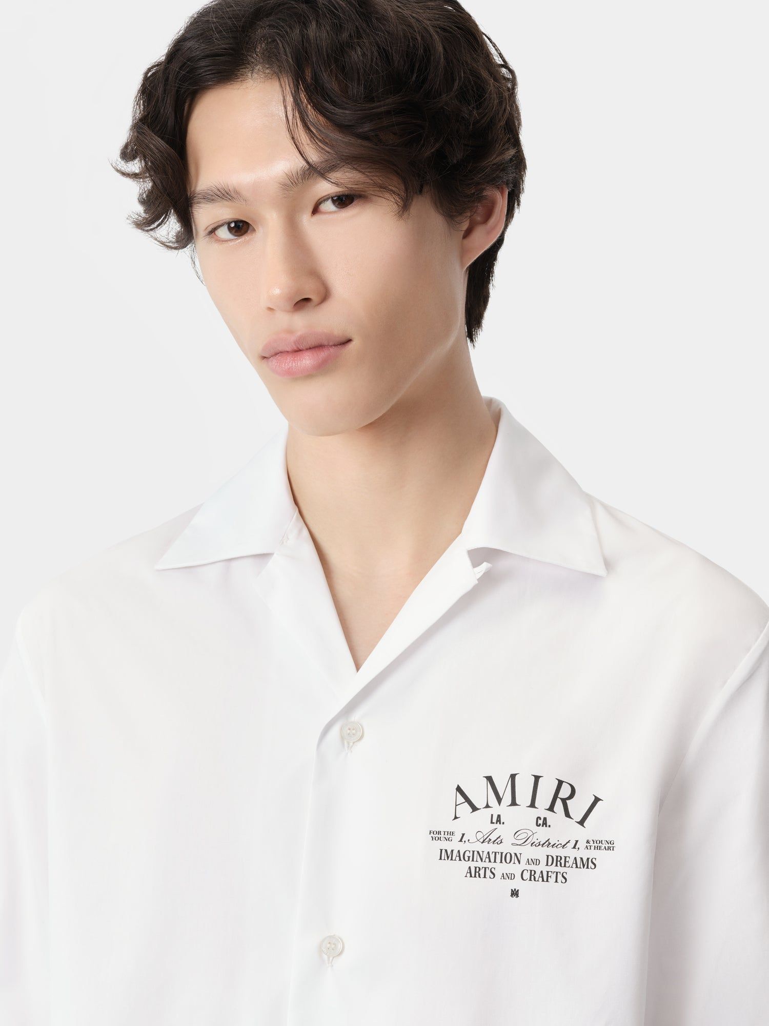 Chemises Amiri Arts District Camp Shirt Homme Blanche | FWVD95637