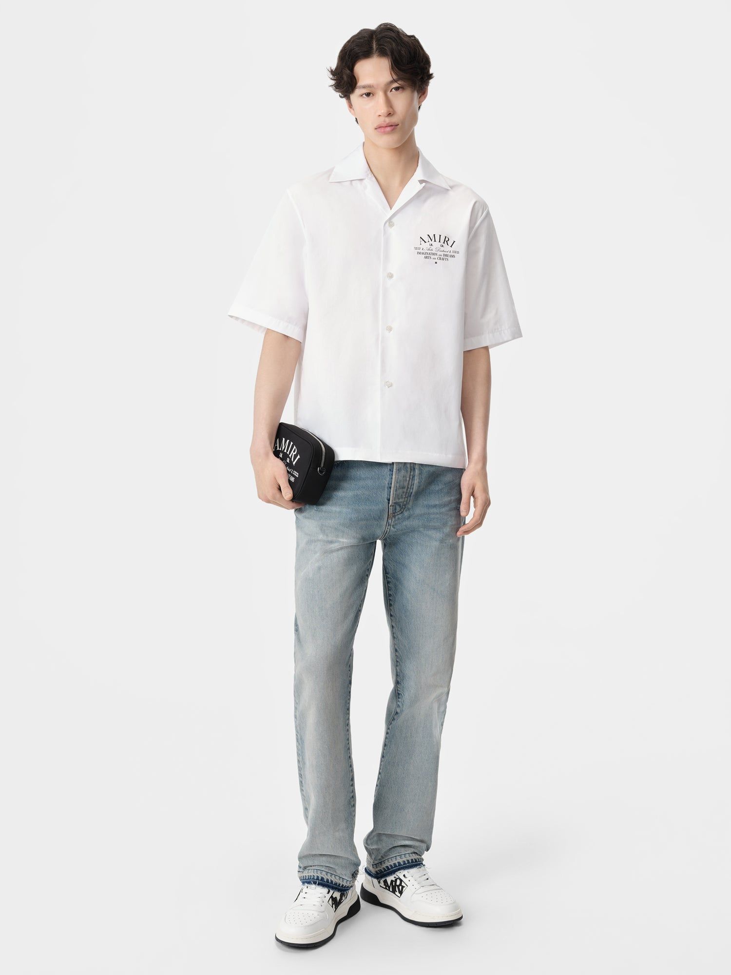 Chemises Amiri Arts District Camp Shirt Homme Blanche | FWVD95637