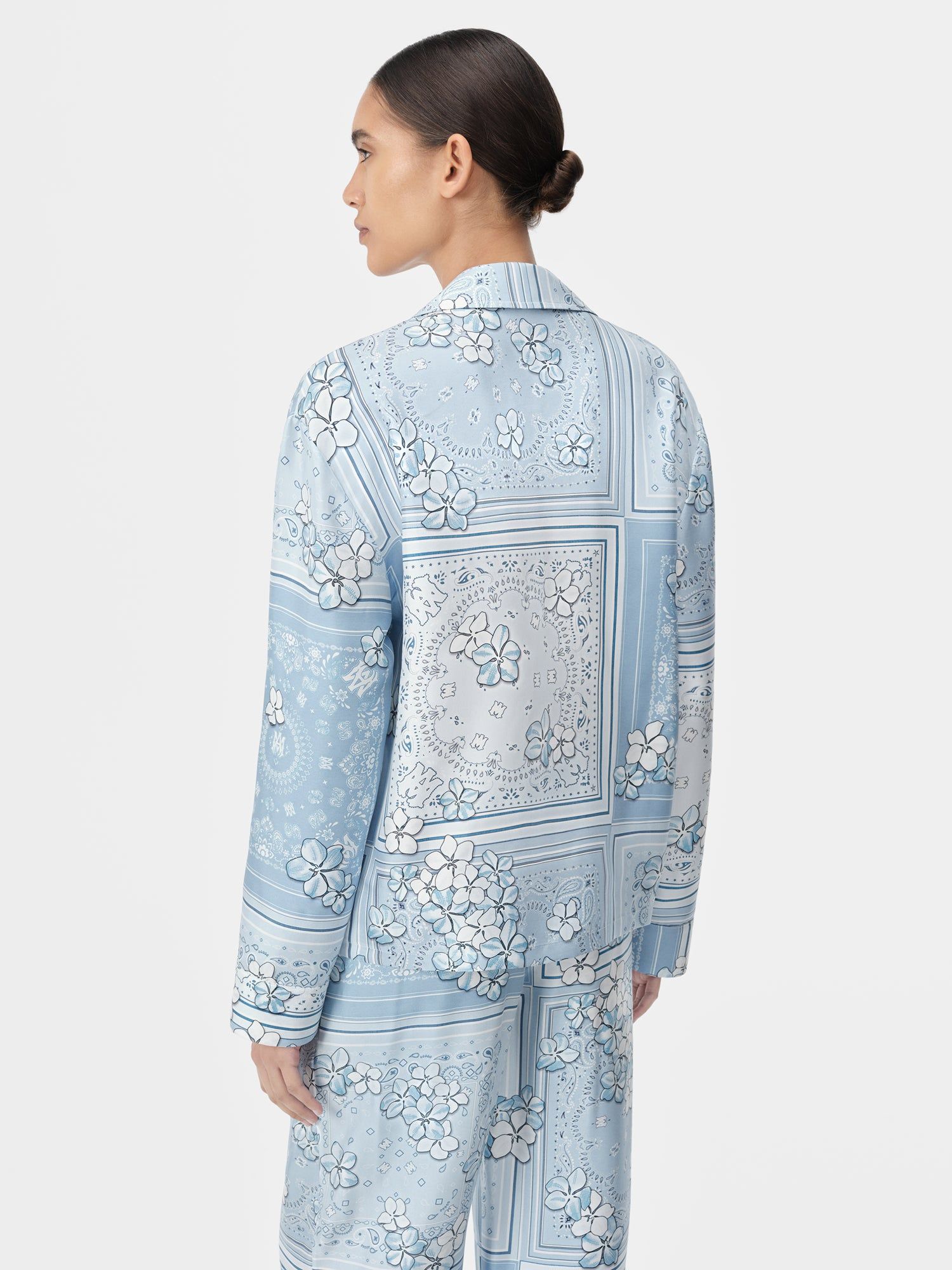 Chemises Amiri Bandana Floral Pj Shirt Femme Cerulean | LVBX43051