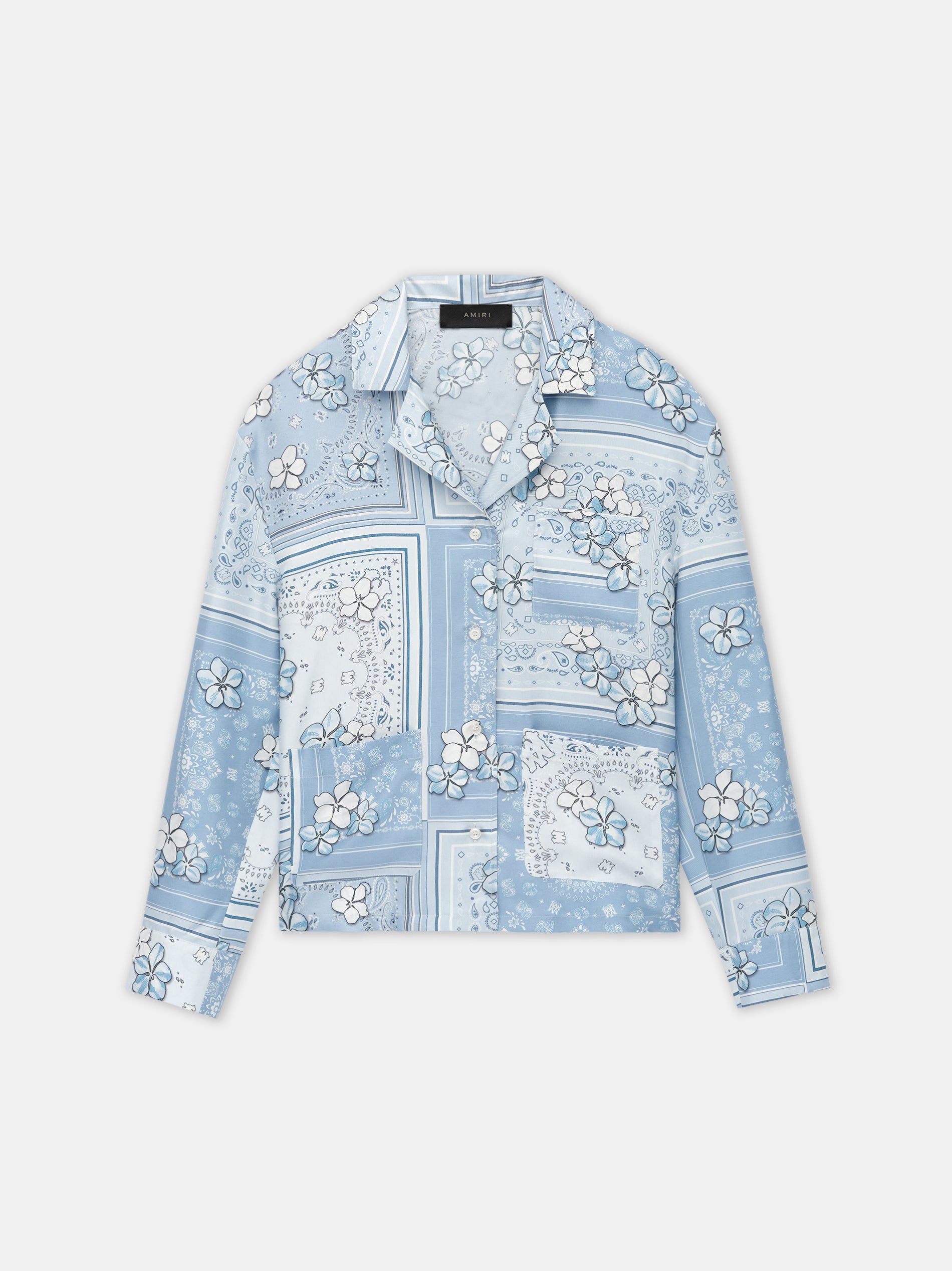 Chemises Amiri Bandana Floral Pj Shirt Femme Cerulean | LVBX43051