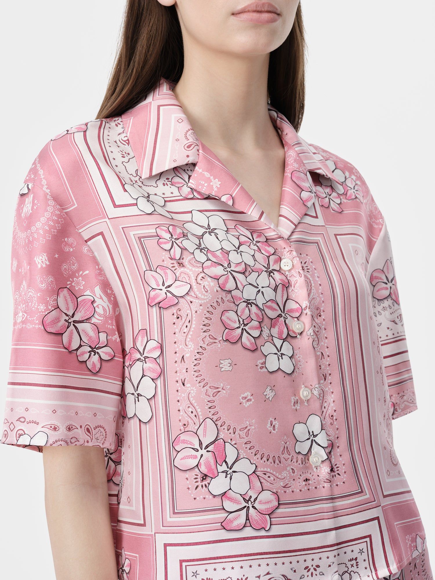 Chemises Amiri Bandana Floral Shirt Femme Rose | VZJN76458