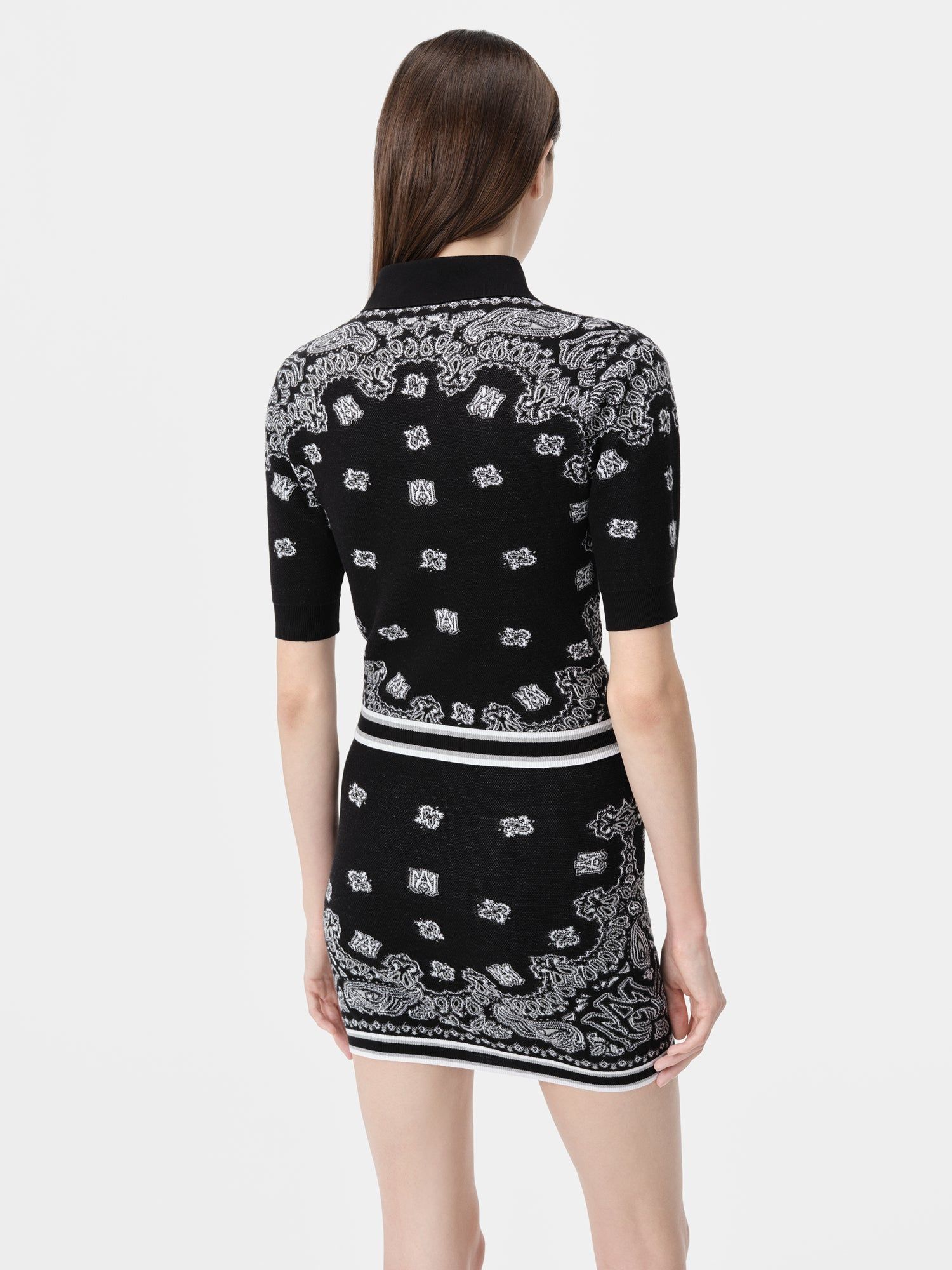 Chemises Amiri Bandana Polo Femme Noir | TRKV62805