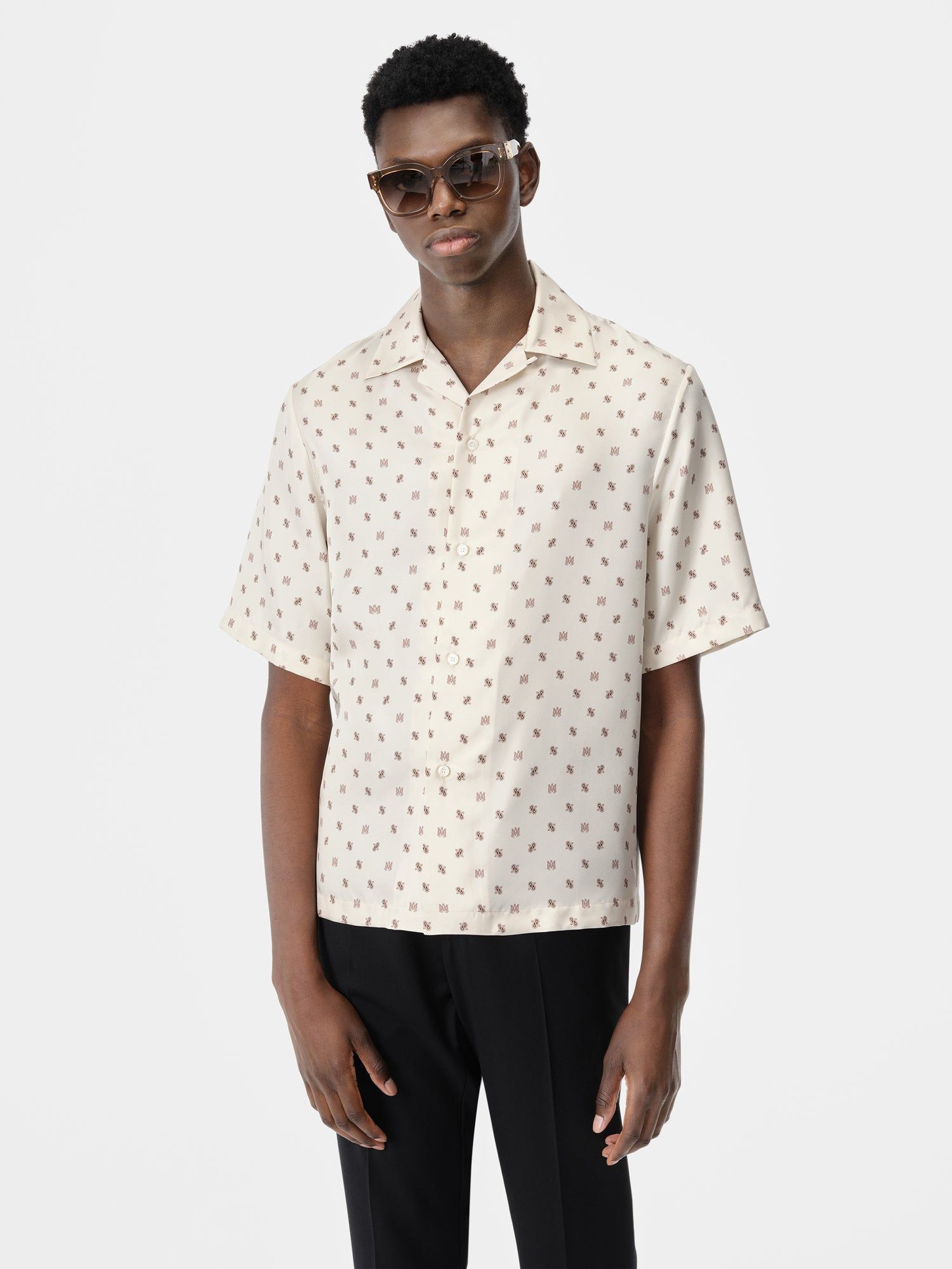 Chemises Amiri Ma Paisley Bowling Shirt Homme Birch | XABW69750