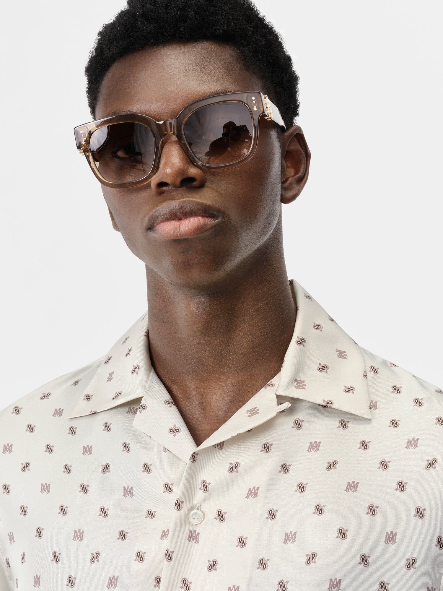 Chemises Amiri Ma Paisley Bowling Shirt Homme Birch | XABW69750