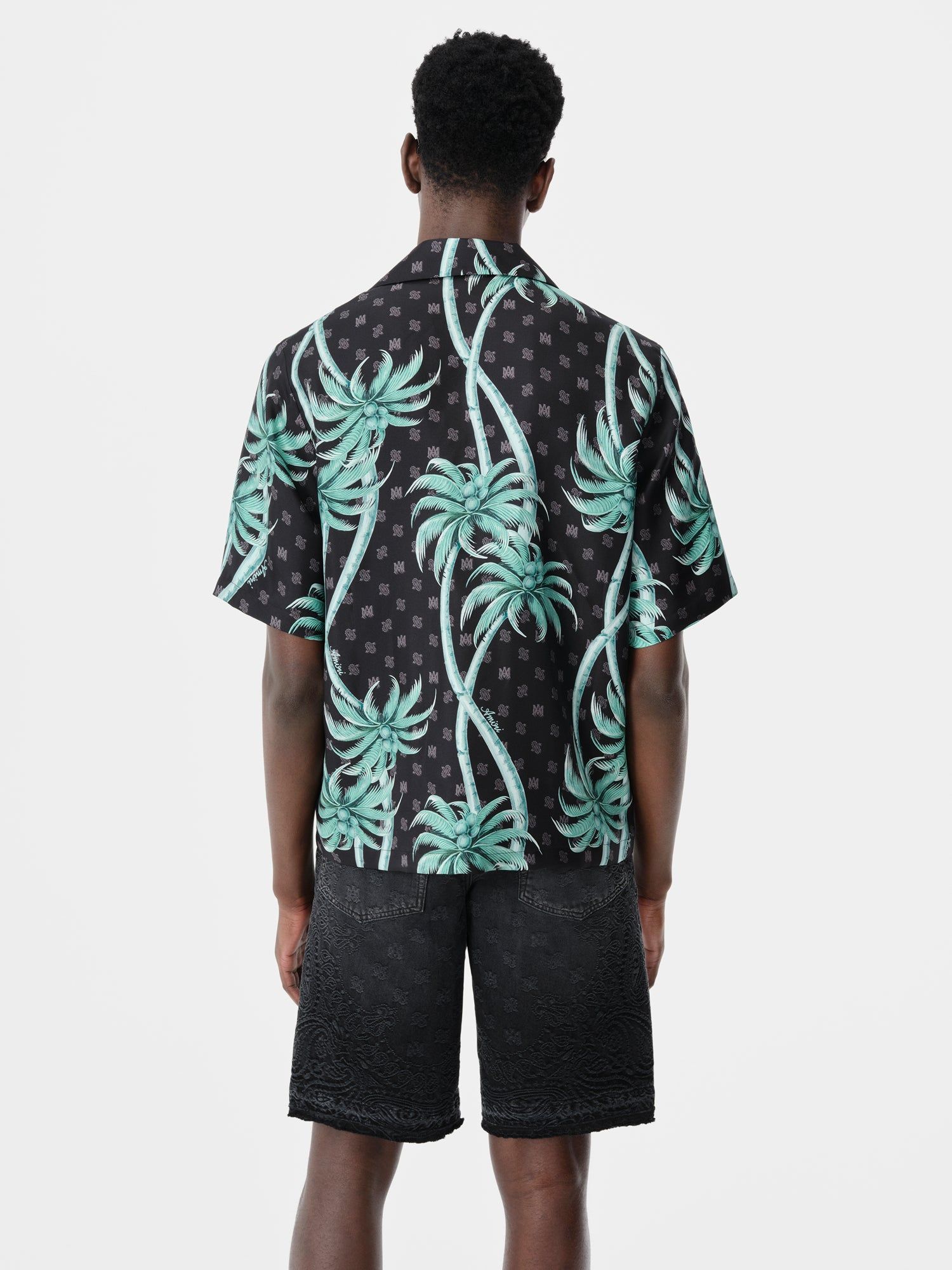 Chemises Amiri Palm Bowling Shirt Homme Noir | RUEL74208