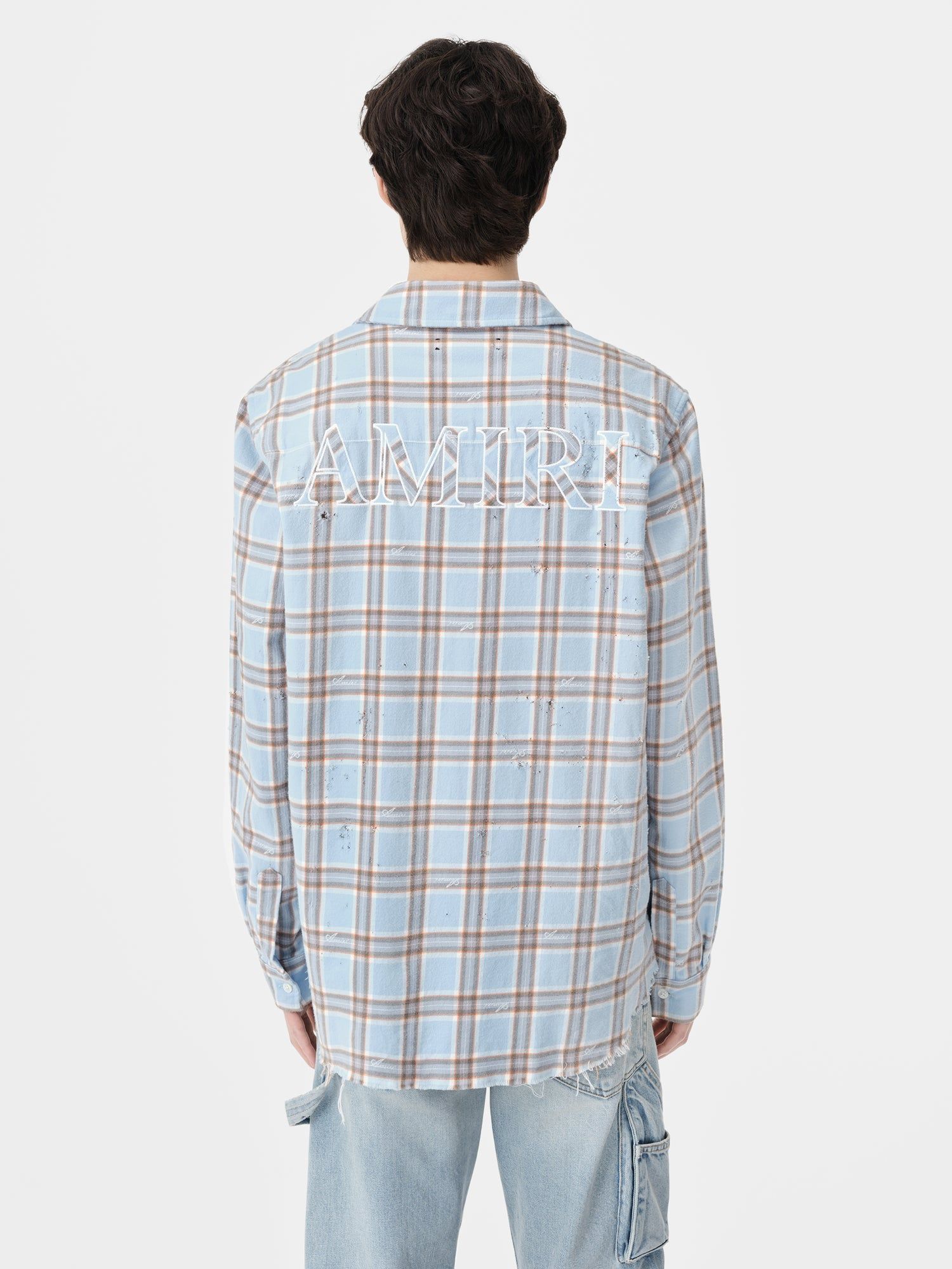Chemises Amiri Shotgun Flannel Homme Bleu | BFKX73984