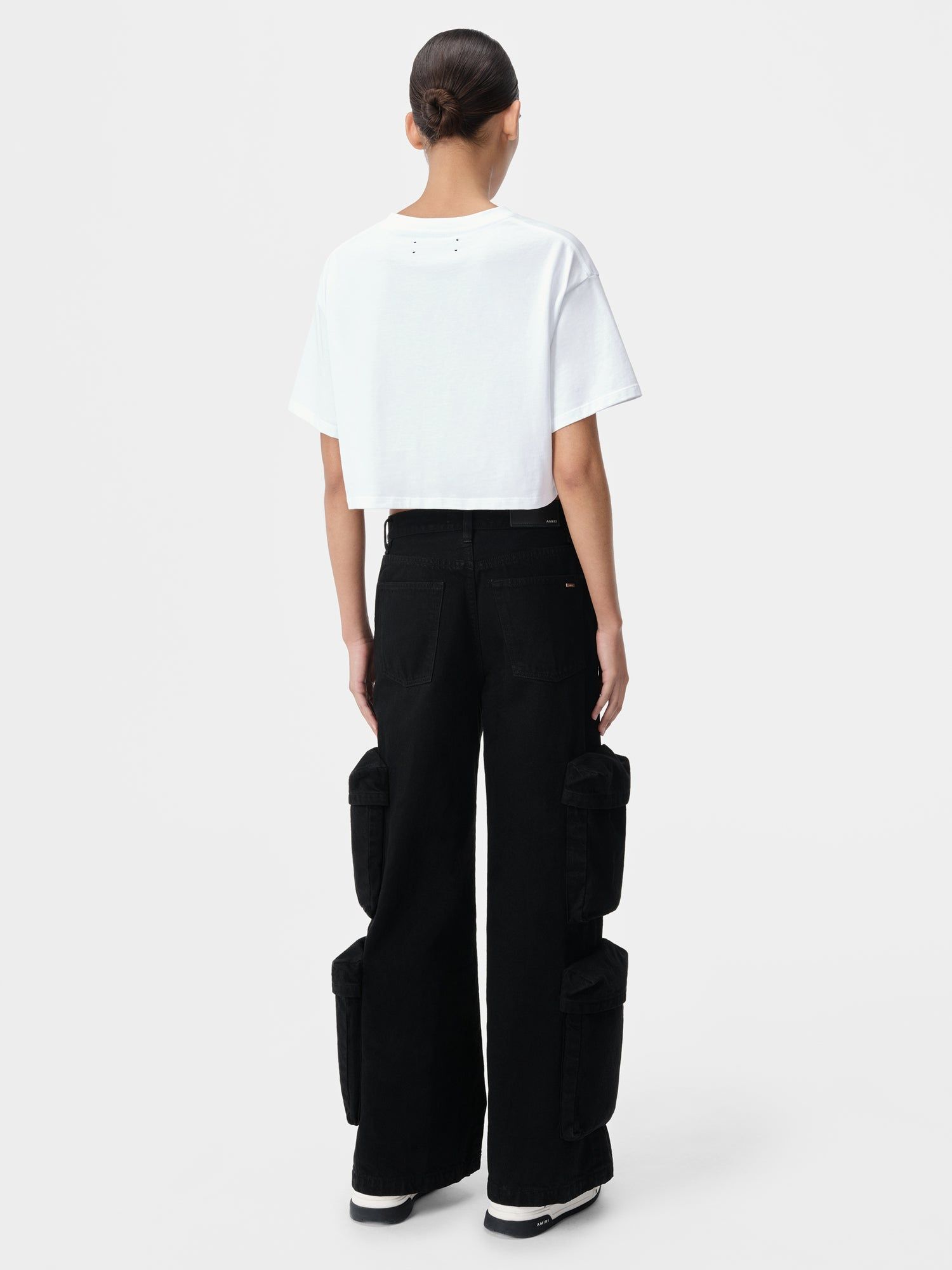 Denim Amiri Baggy Cargo Jean Femme Noir | SOZY43671
