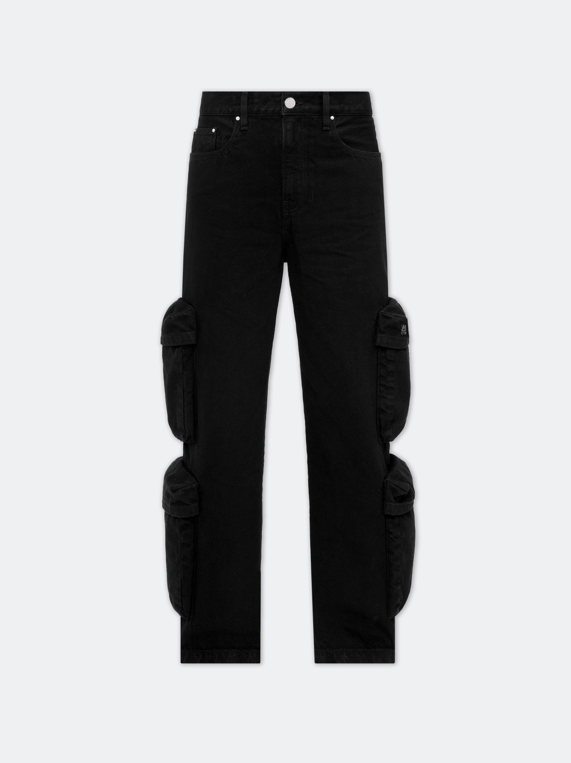 Denim Amiri Baggy Cargo Jean Femme Noir | SOZY43671