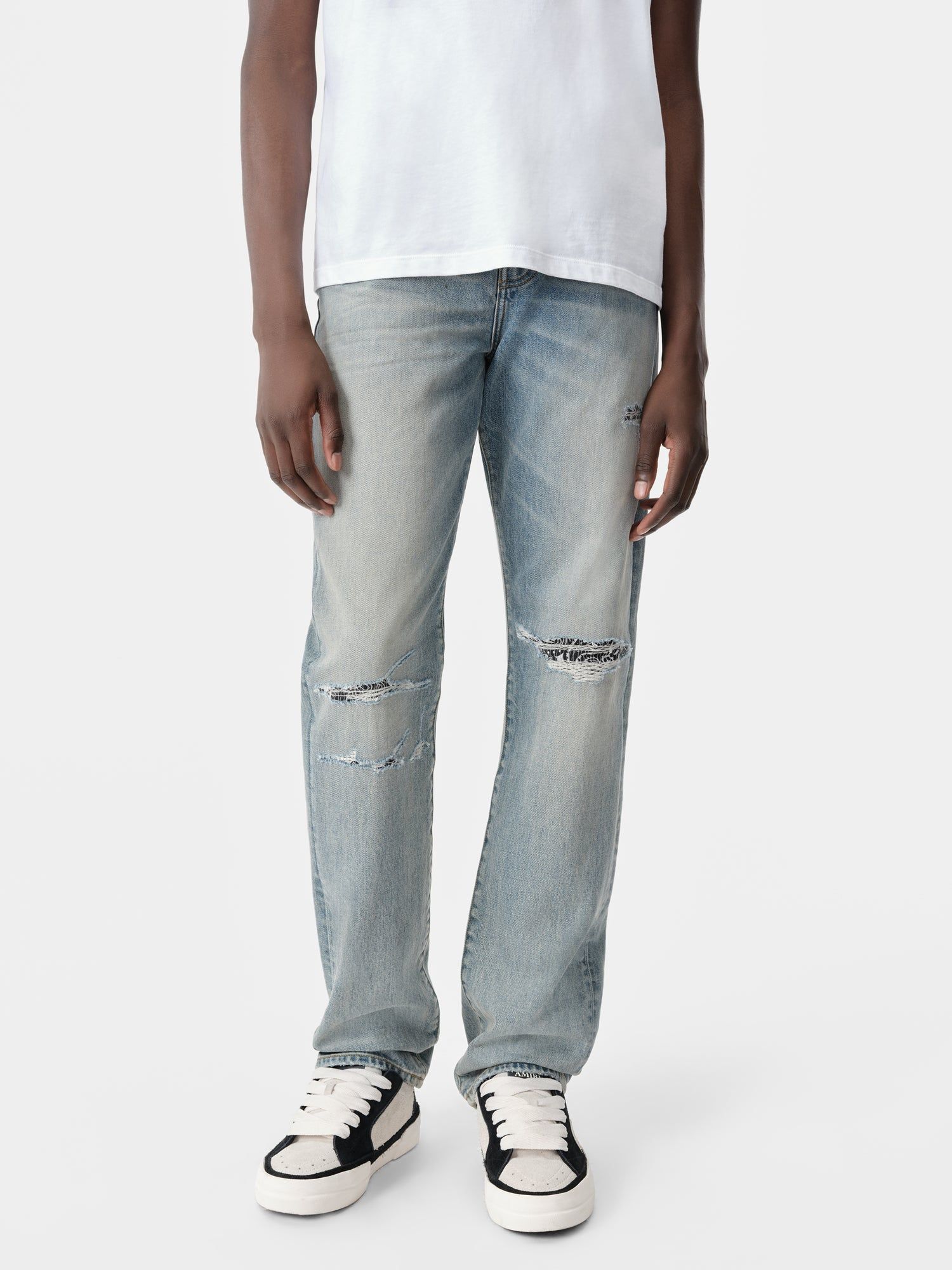 Denim Amiri Bandana Repair Straight Jean Homme Indigo | AQMD46935