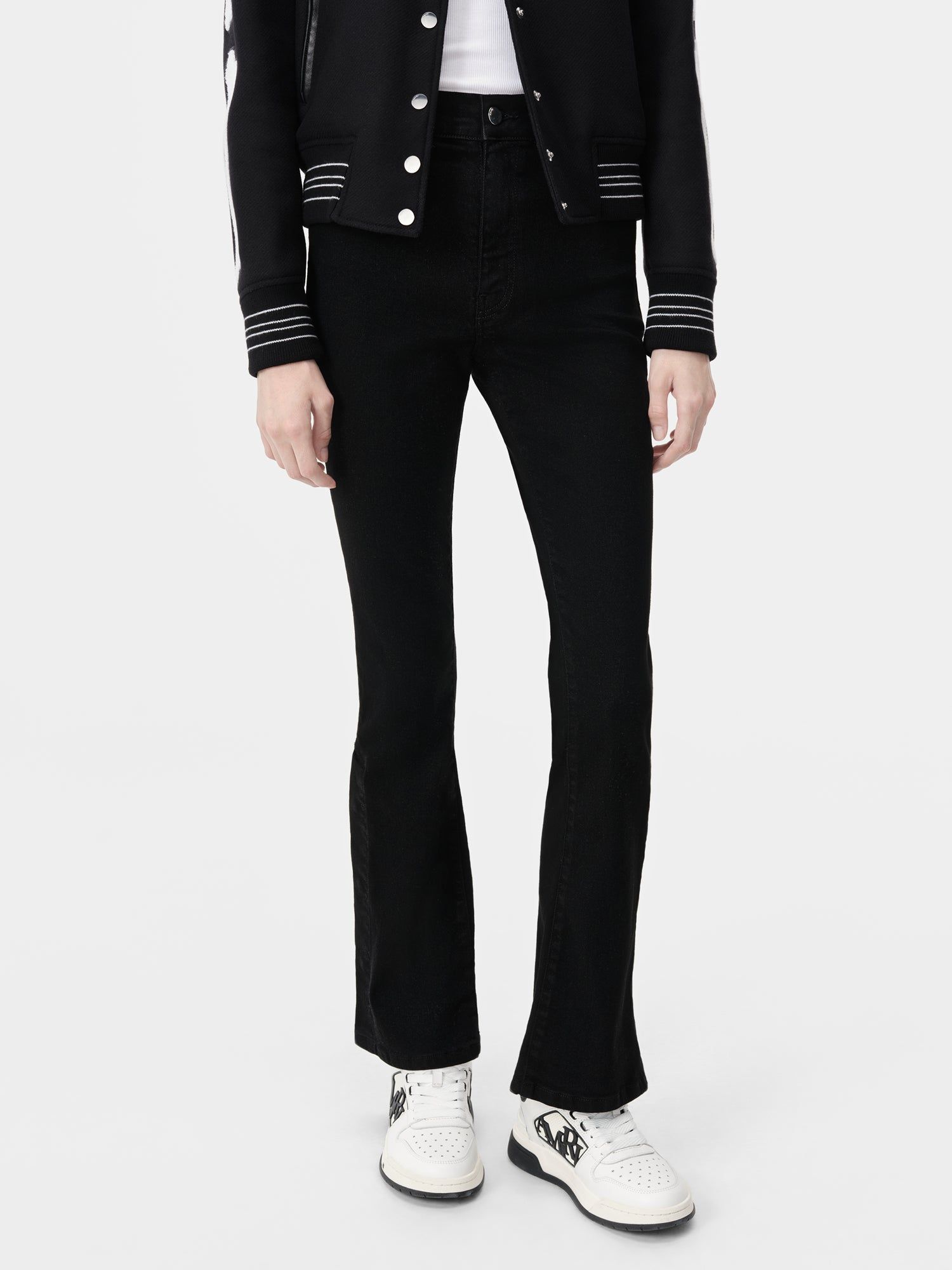 Denim Amiri Kick Flare Femme Noir | UNYE43069