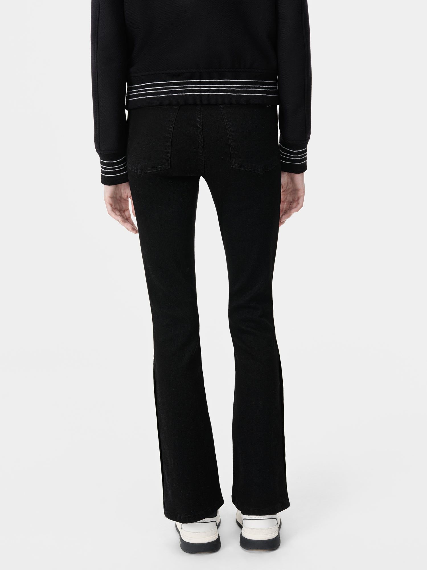Denim Amiri Kick Flare Femme Noir | UNYE43069