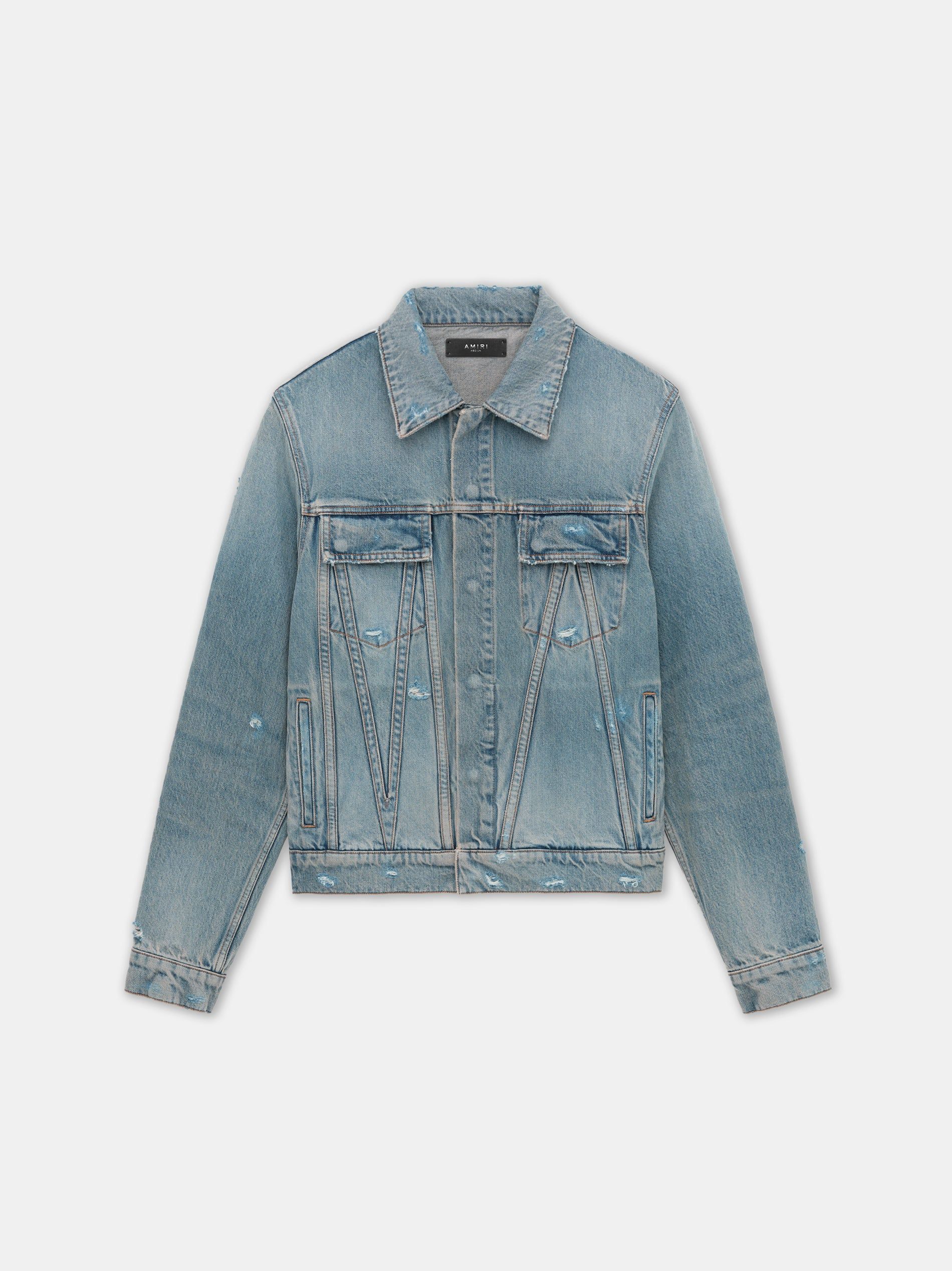 Denim Amiri Ma Trucker Jacket Homme Indigo | WRFO98364