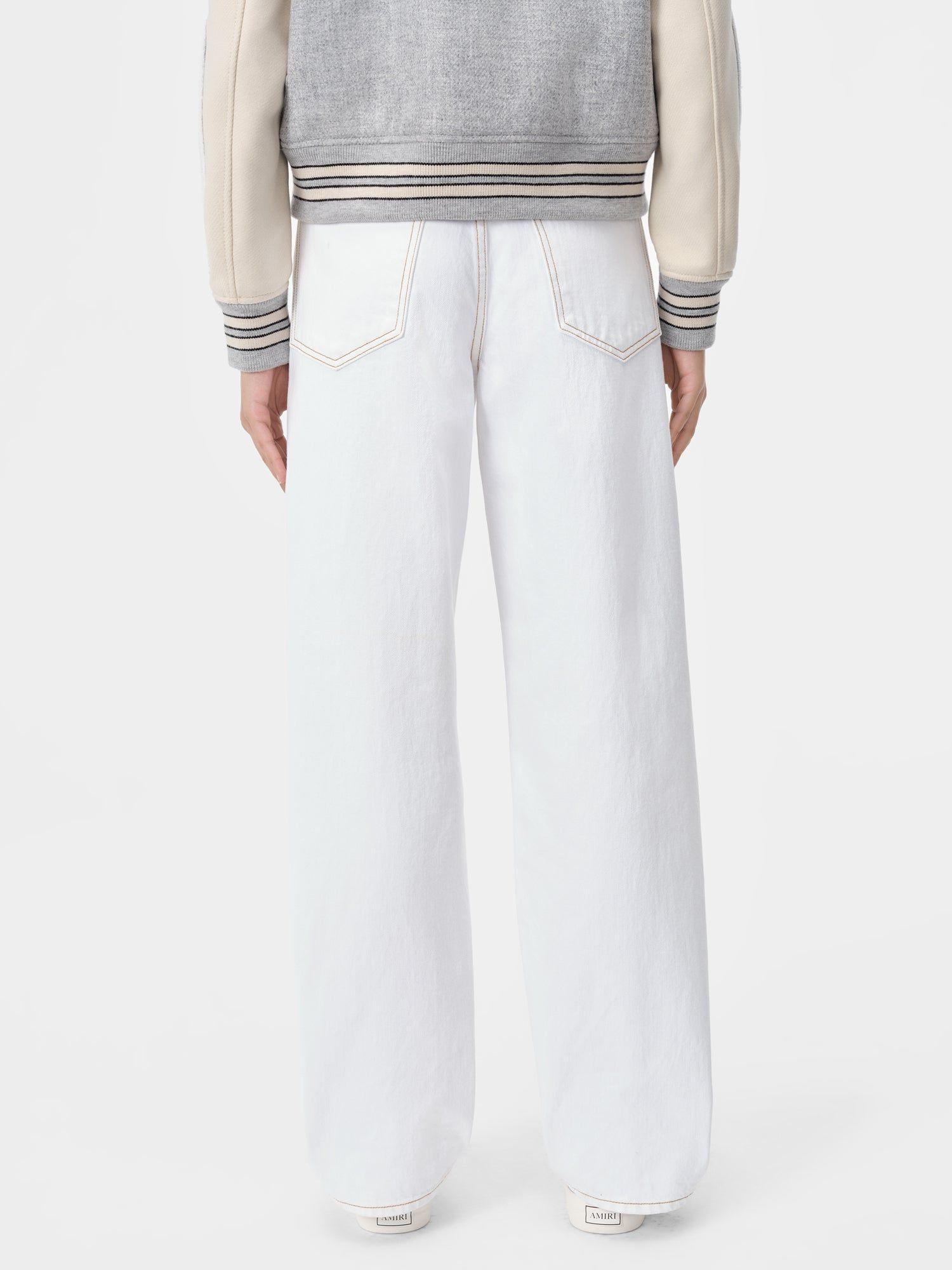 Denim Amiri Wide Straight Jean Femme Blanche | BLXF18902