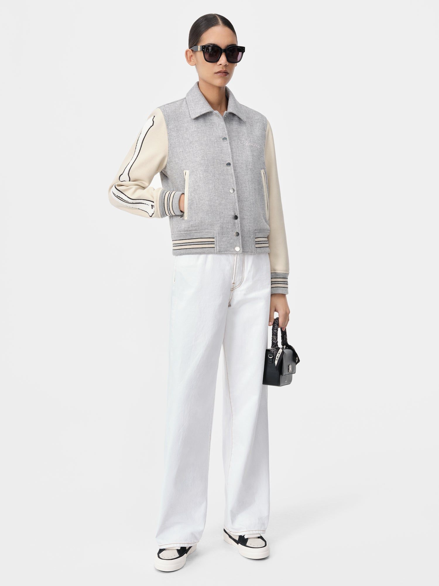 Denim Amiri Wide Straight Jean Femme Blanche | BLXF18902