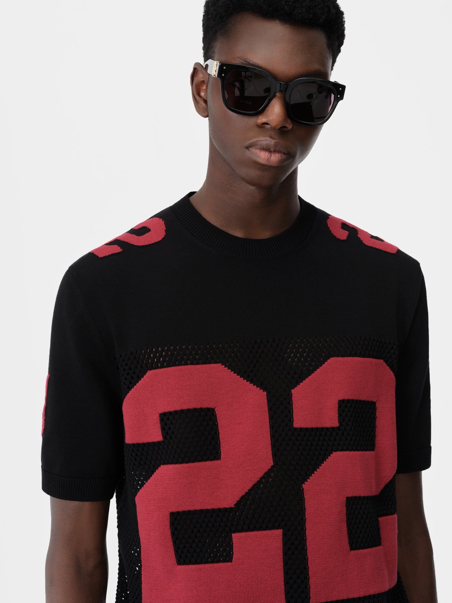 Knitwear Amiri 22 Tee Homme Noir Rouge | PYIC25769