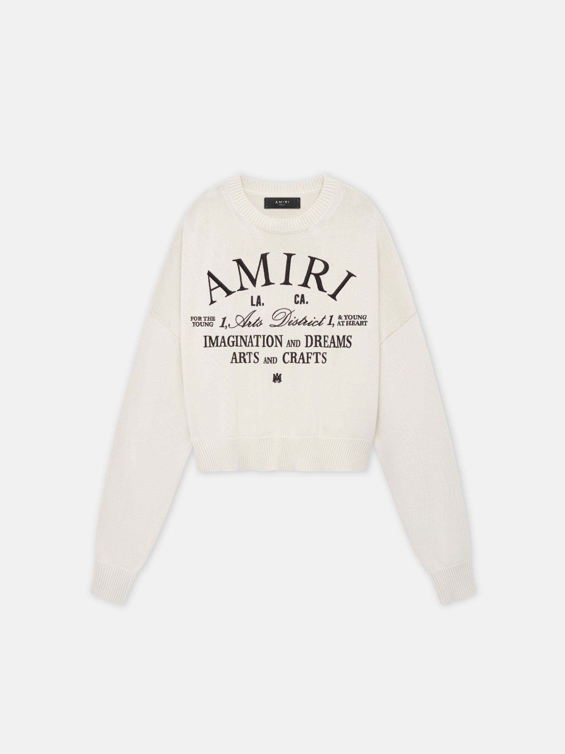 Knitwear Amiri Arts District Crew Femme Blanche | XGJC70896