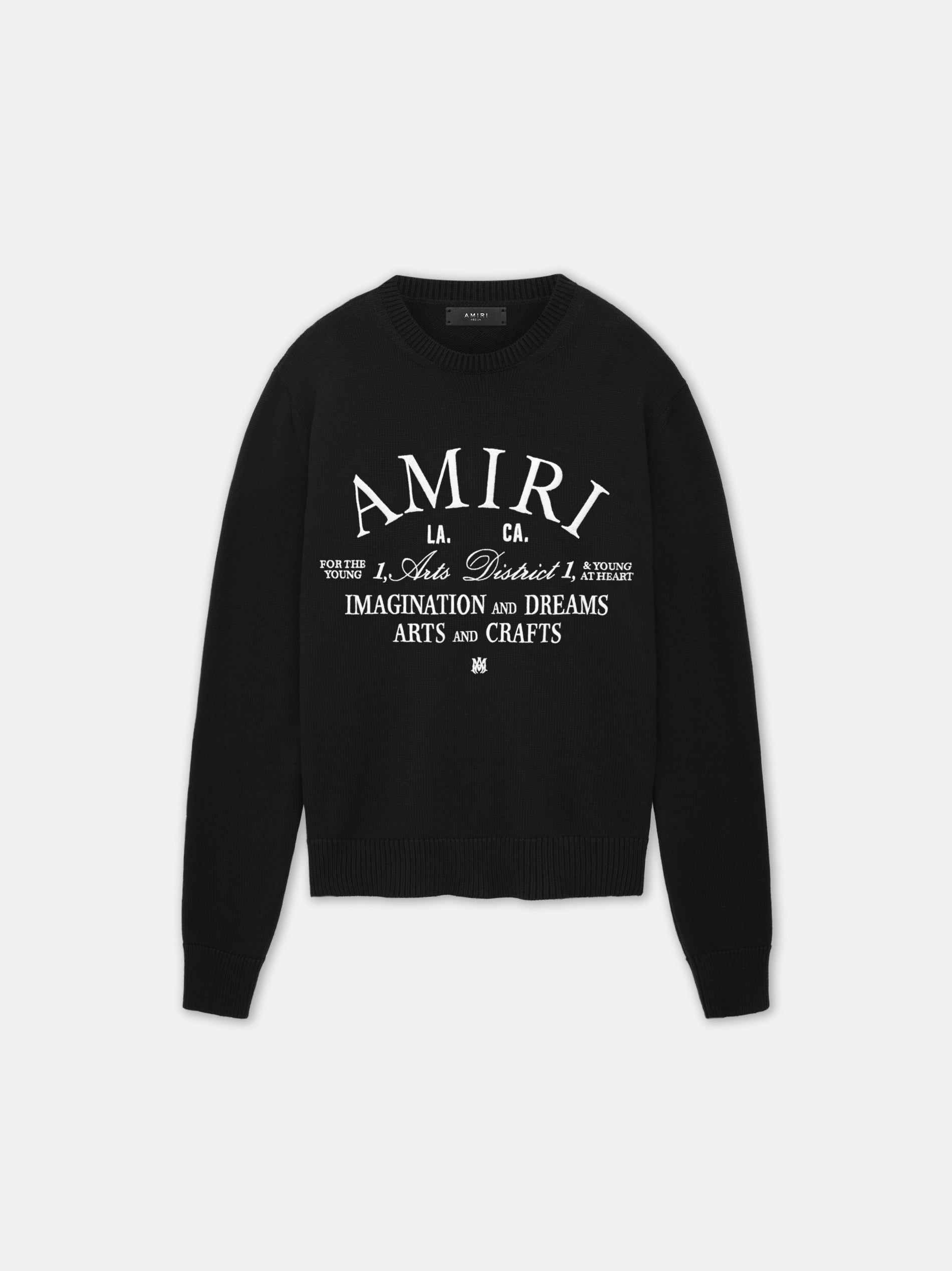 Knitwear Amiri Arts District Crew Homme Noir | OZKV38507
