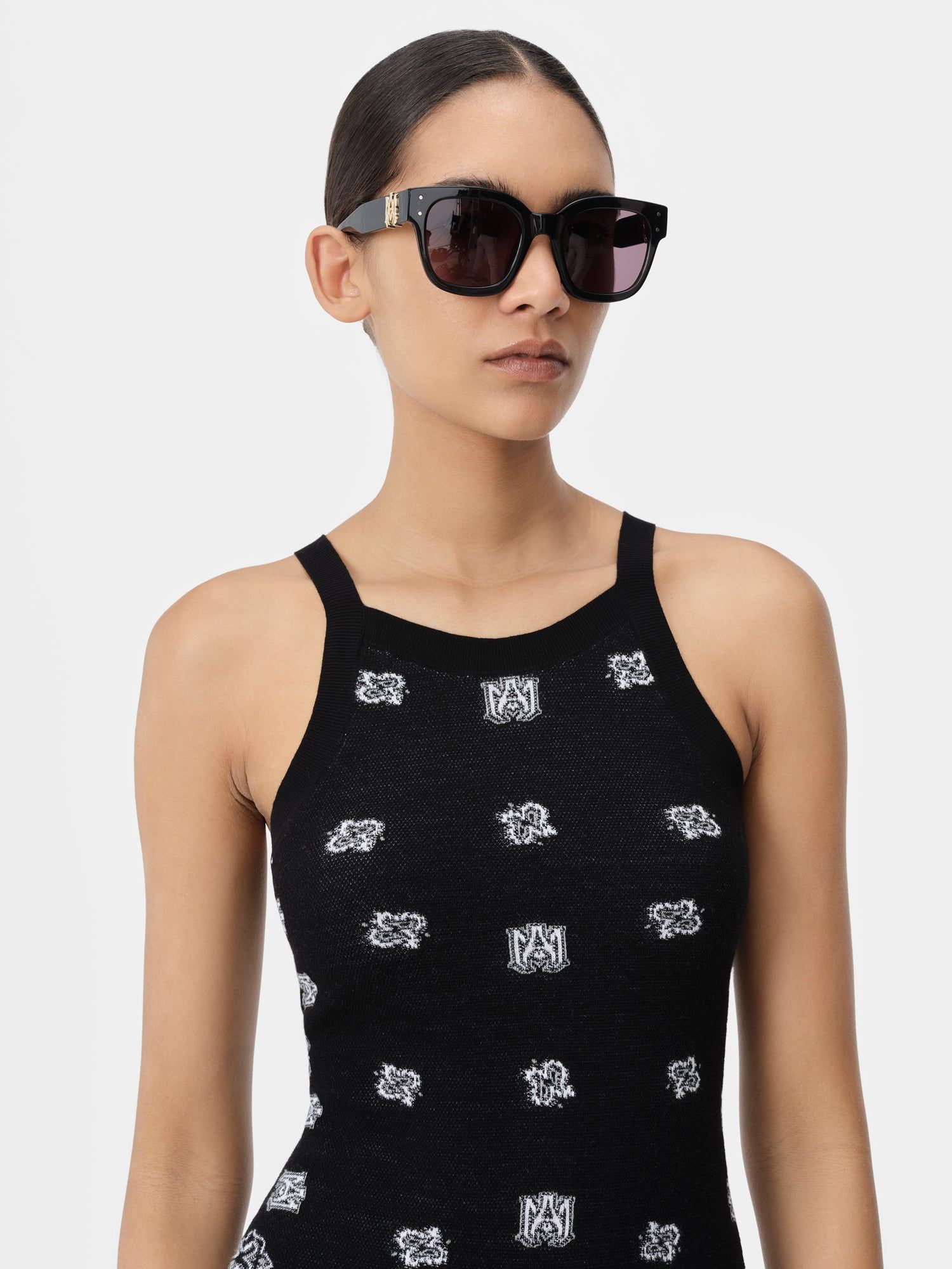 Knitwear Amiri Bandana Dress Femme Noir | RDFQ17029